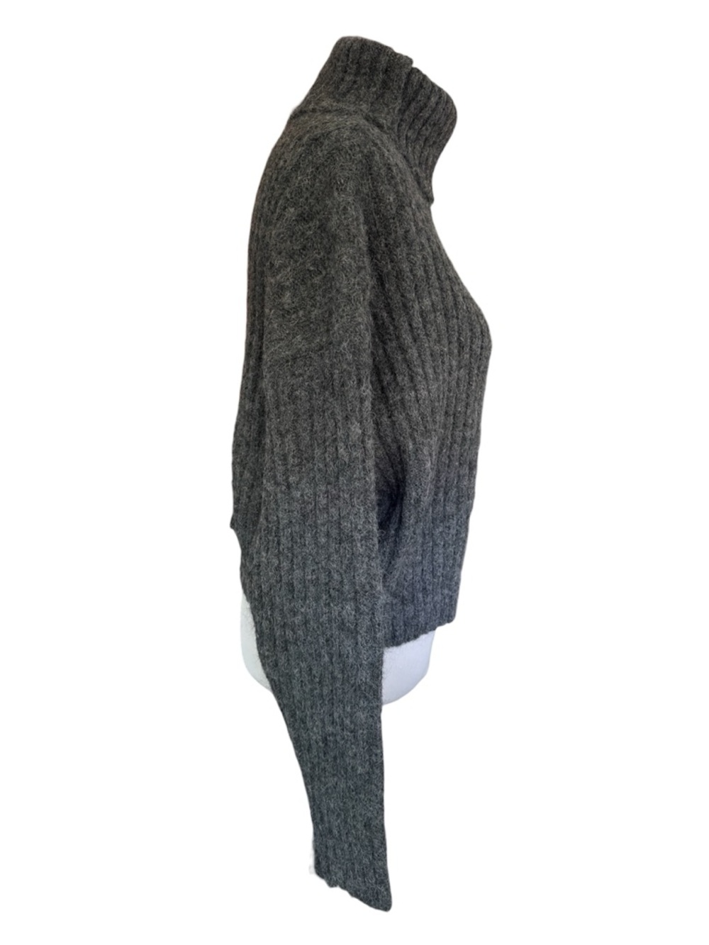 Grey Chunky Women’s Knit Turtleneck Sweater Oversized One Size from Korea - Picture 4 of 7